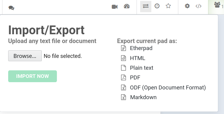 FRAMAPAD - EXPORTAR/IMPORTAR