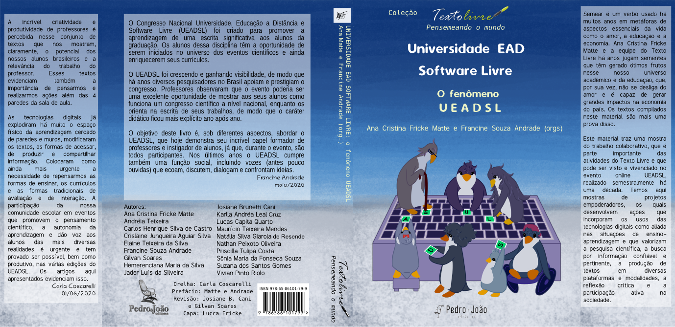 capa do livro Universidade EAD Software Livre - o fenômeno UEADSSL - impresso